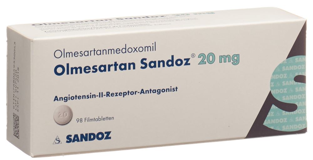 Olmesartan Sandoz 20 mg, Filmtabletten