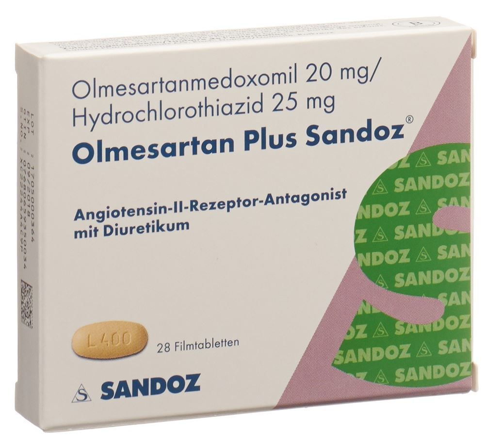 Olmesartan Plus Sandoz 20 mg/25 mg, Filmtabletten