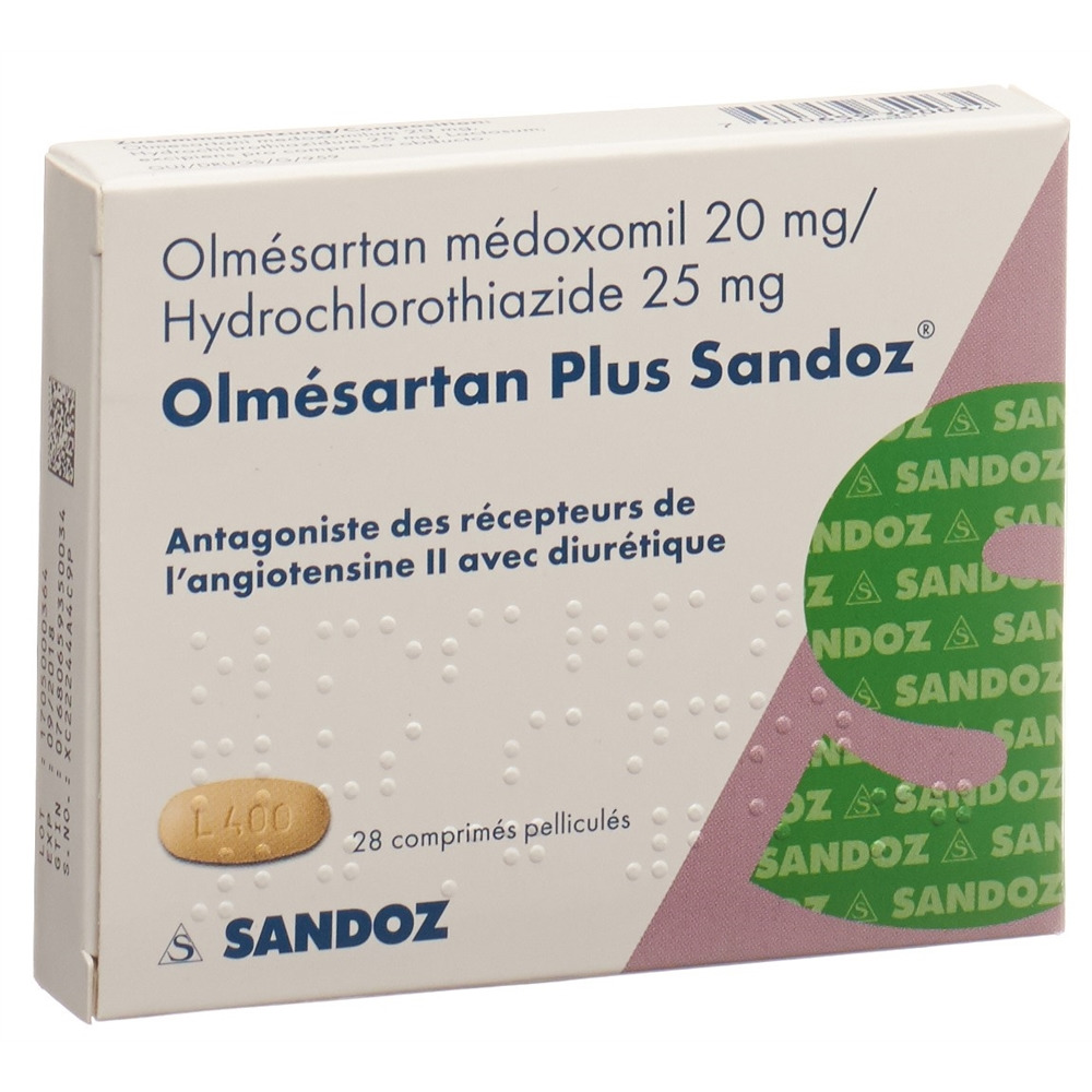 Olmesartan Plus Sandoz 20 mg/25 mg, Filmtabletten