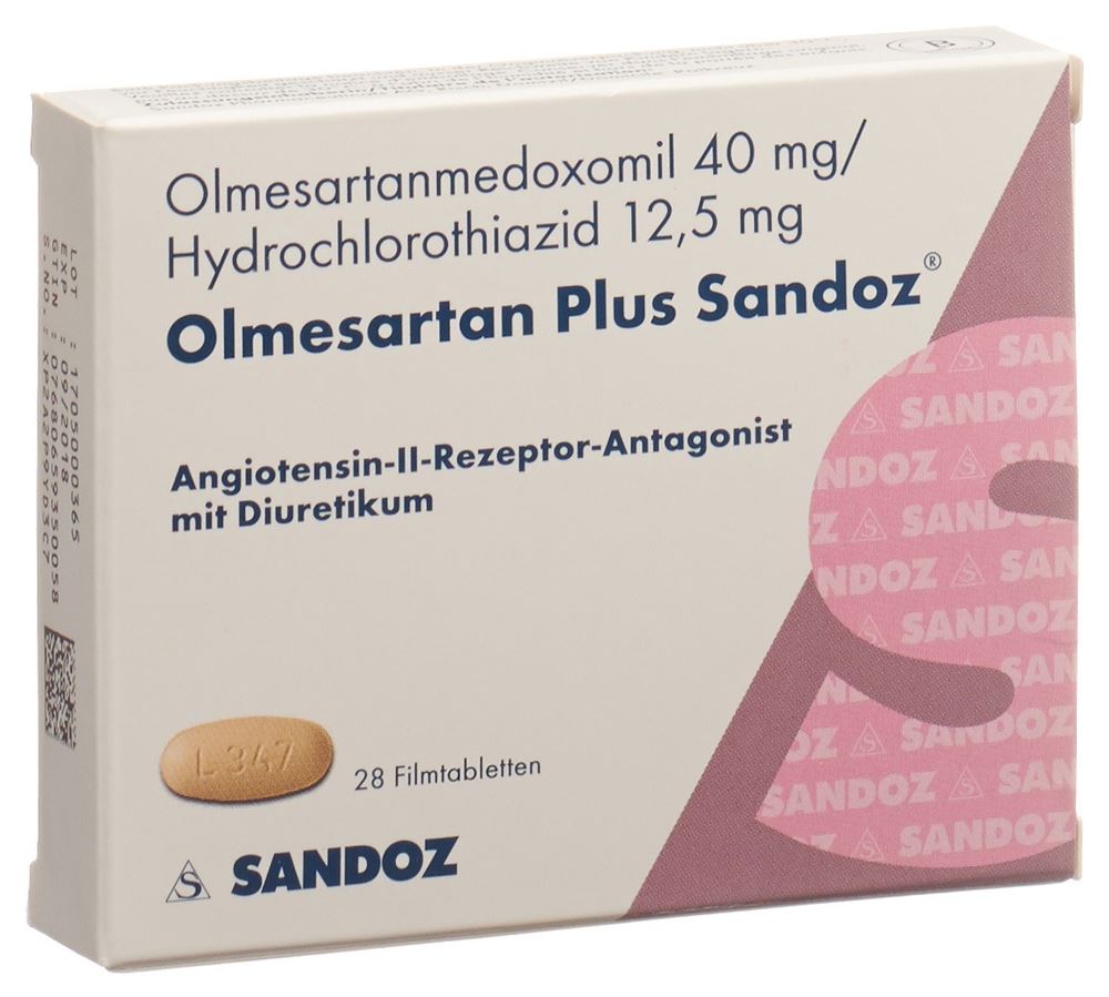 Olmesartan Plus Sandoz 40 mg/12,5 mg, Filmtabletten