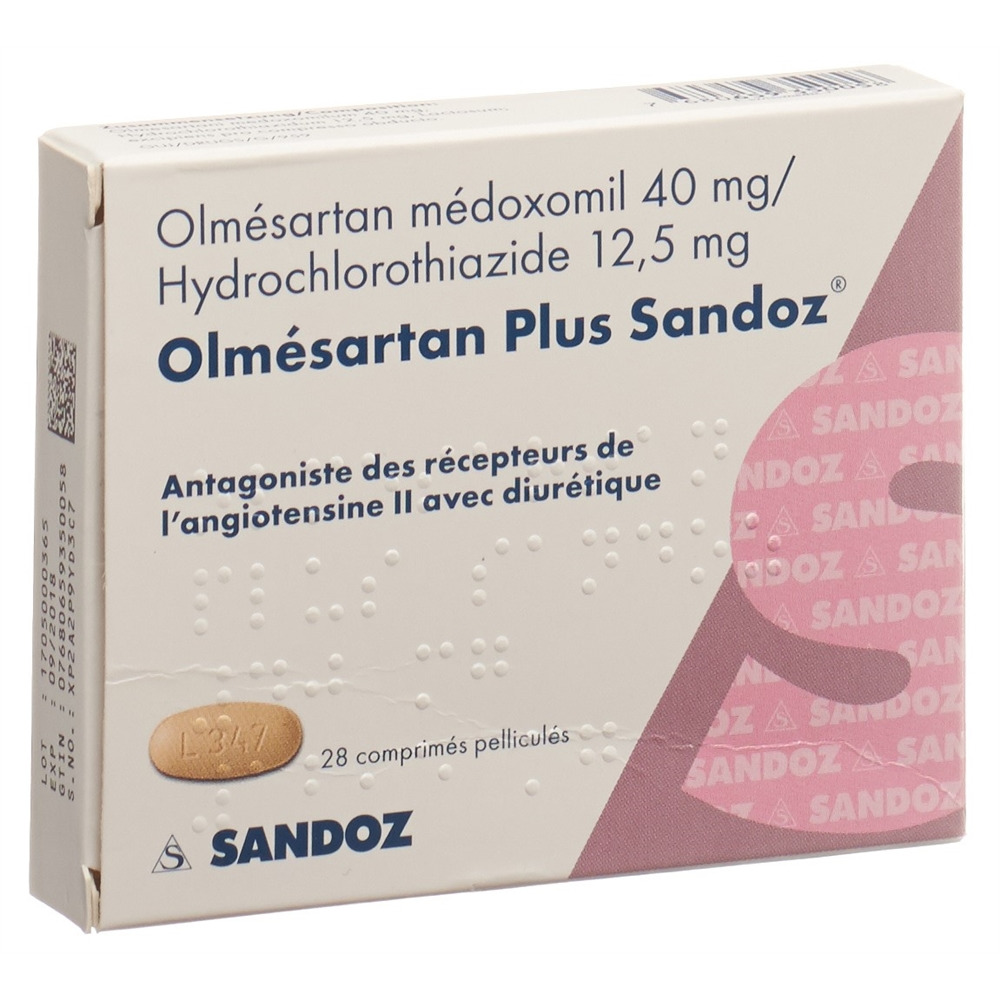Olmesartan Plus Sandoz 40 mg/12,5 mg, Filmtabletten