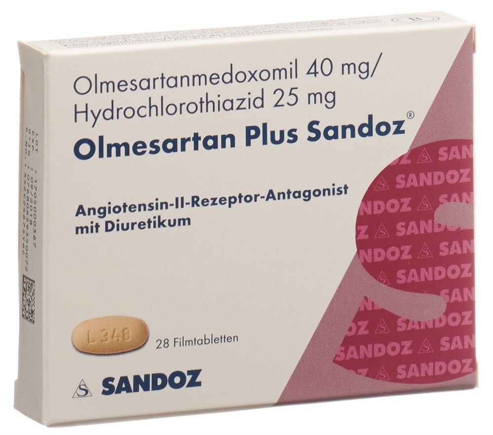Olmesartan Plus Sandoz 40 mg/25 mg, Filmtabletten