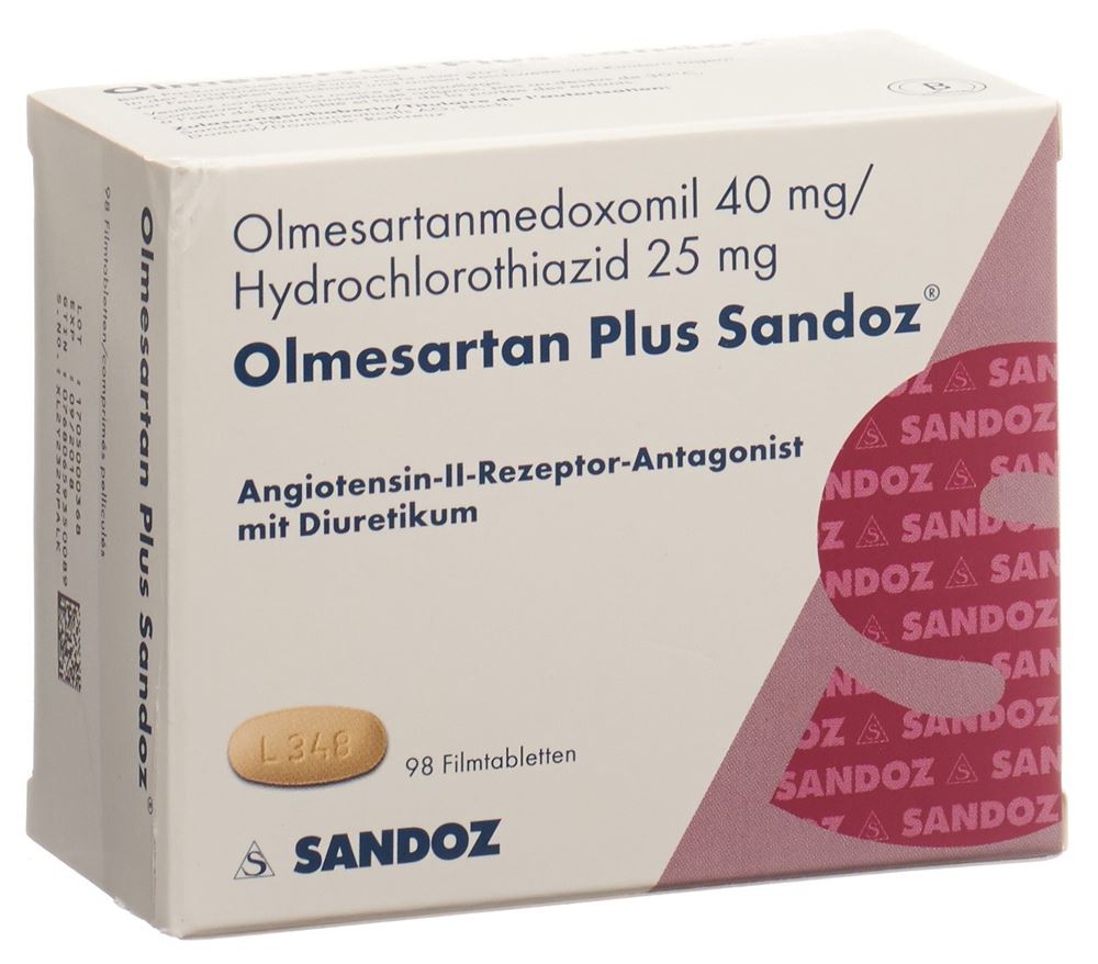 Olmesartan Plus Sandoz 40 mg/25 mg, Filmtabletten