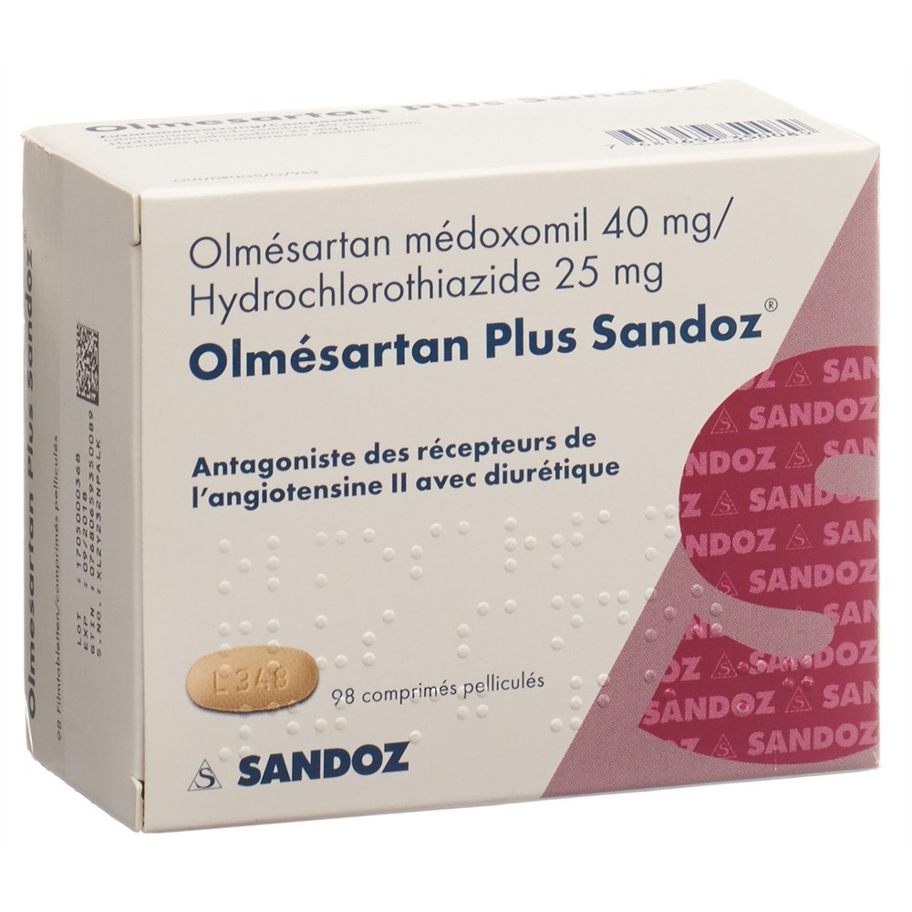 Olmesartan Plus Sandoz 40 mg/25 mg, Filmtabletten