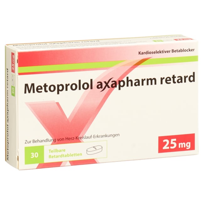 Metoprolol Axapharm retard 25 mg, Retardtabletten