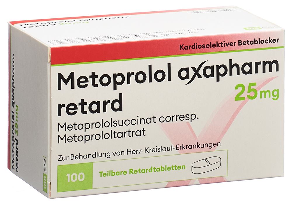 METOPROLOL axapharm cpr ret 25 mg 100 pce