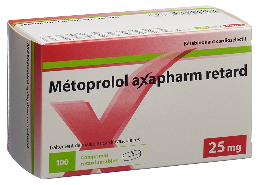 METOPROLOL axapharm cpr ret 25 mg 100 pce