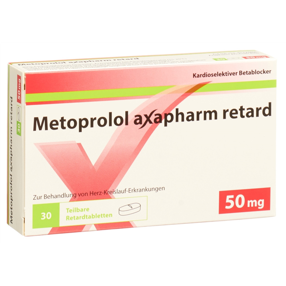 Metoprolol Axapharm retard 50 mg, Retardtabletten