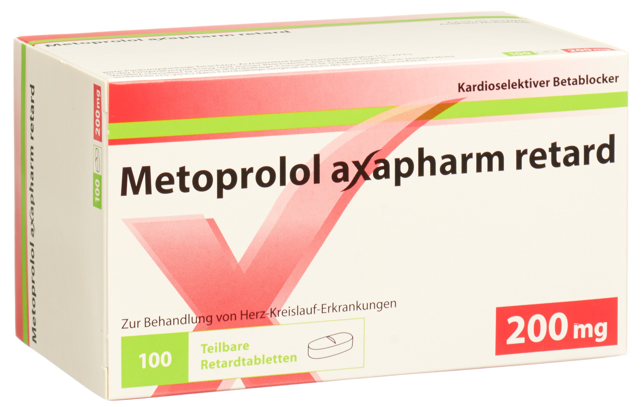 Metoprolol Axapharm retard 200 mg, Retardtabletten