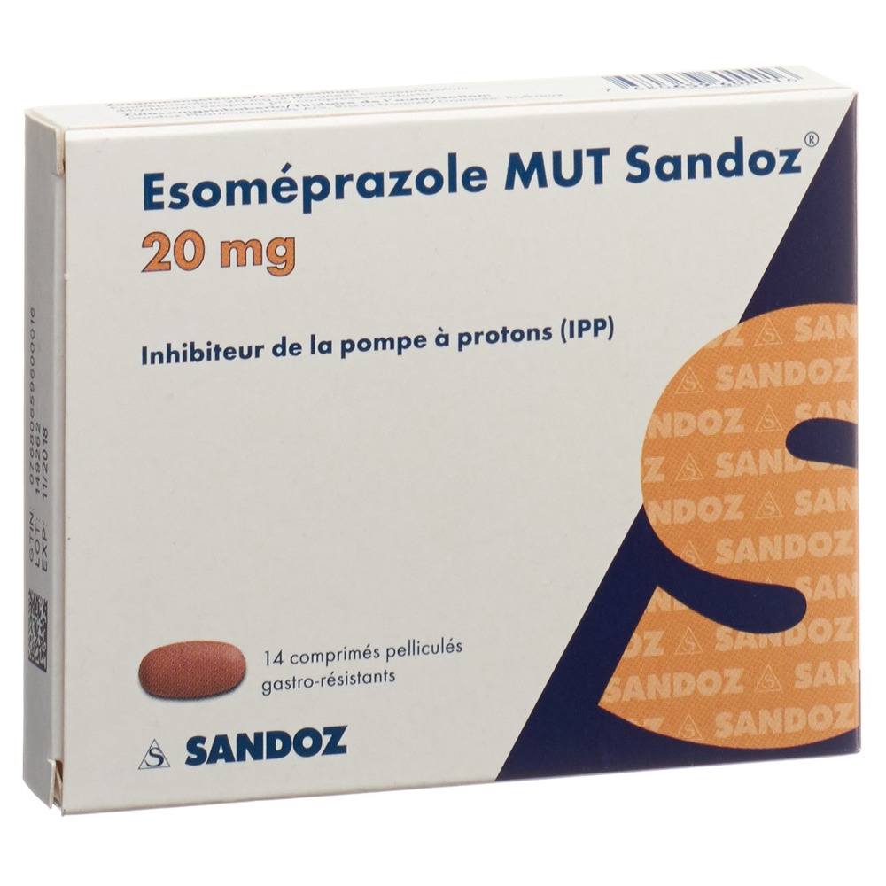 ESOMEPRAZOLE MUT Sandoz cpr pell 20 mg 14 pce
