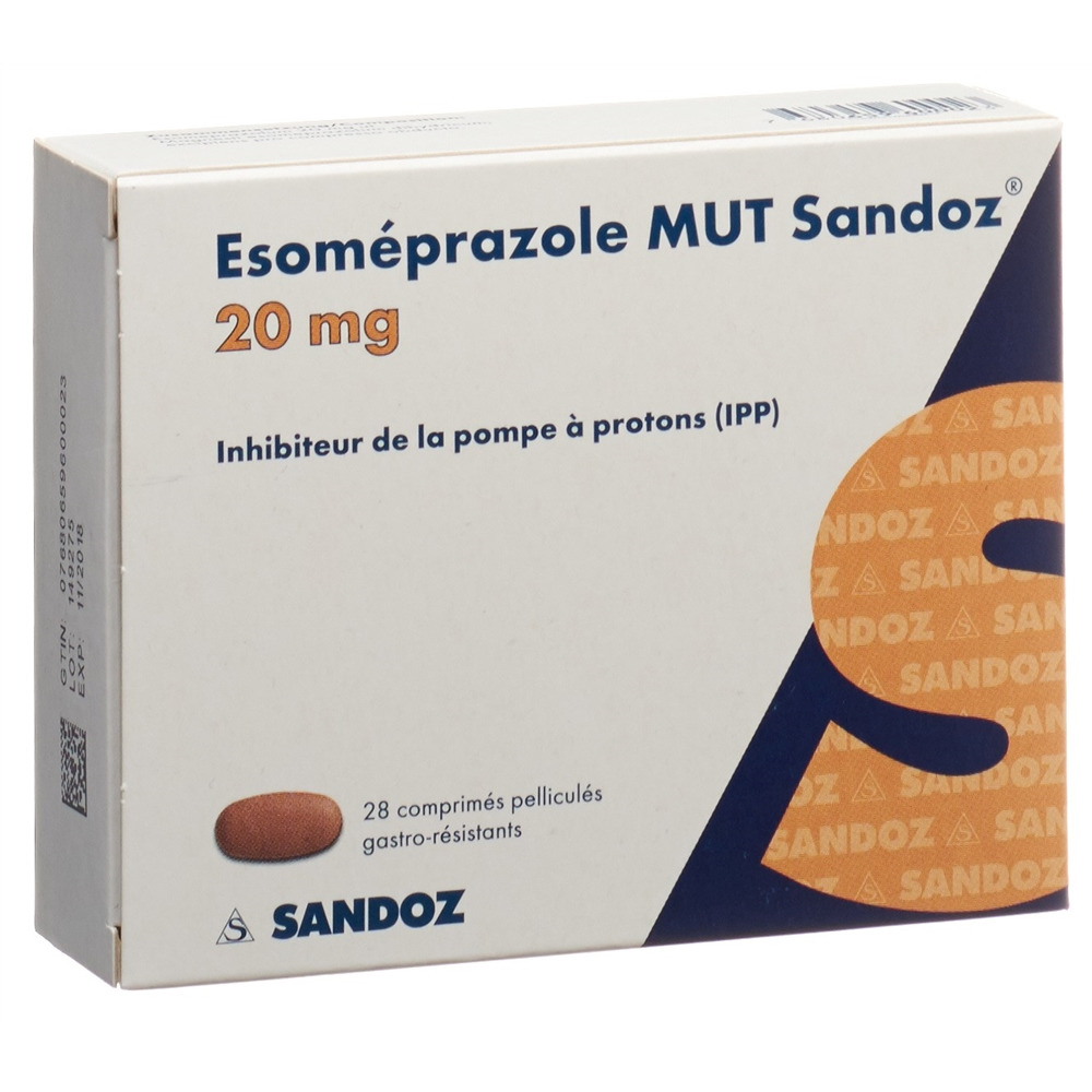 ESOMEPRAZOLE MUT Sandoz cpr pell 20 mg 28 pce