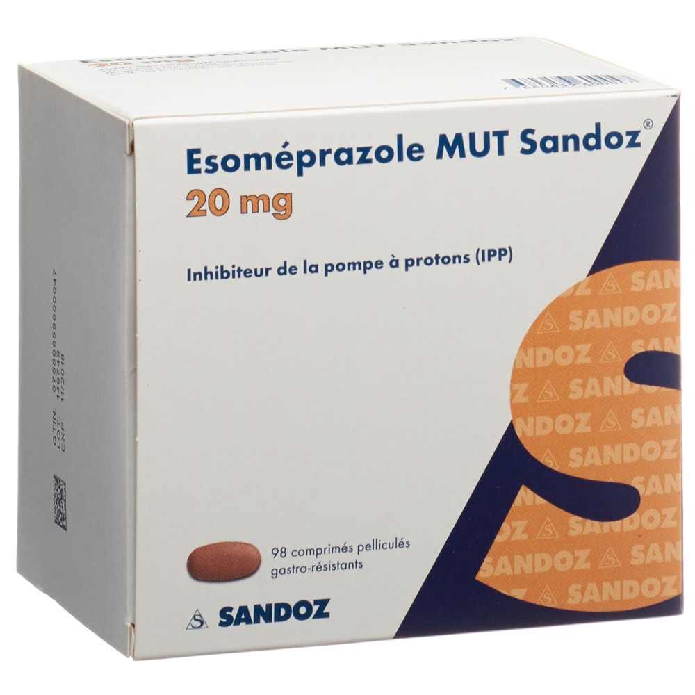 ESOMEPRAZOLE MUT Sandoz cpr pell 20 mg 98 pce