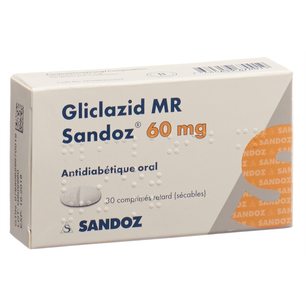 GLICLAZID MR Sandoz cpr ret 60 mg 30 pce