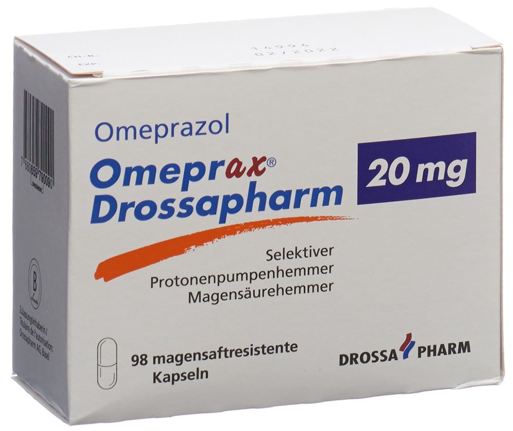 OMEPRAX Drossapharm caps 20 mg bte 98 pce