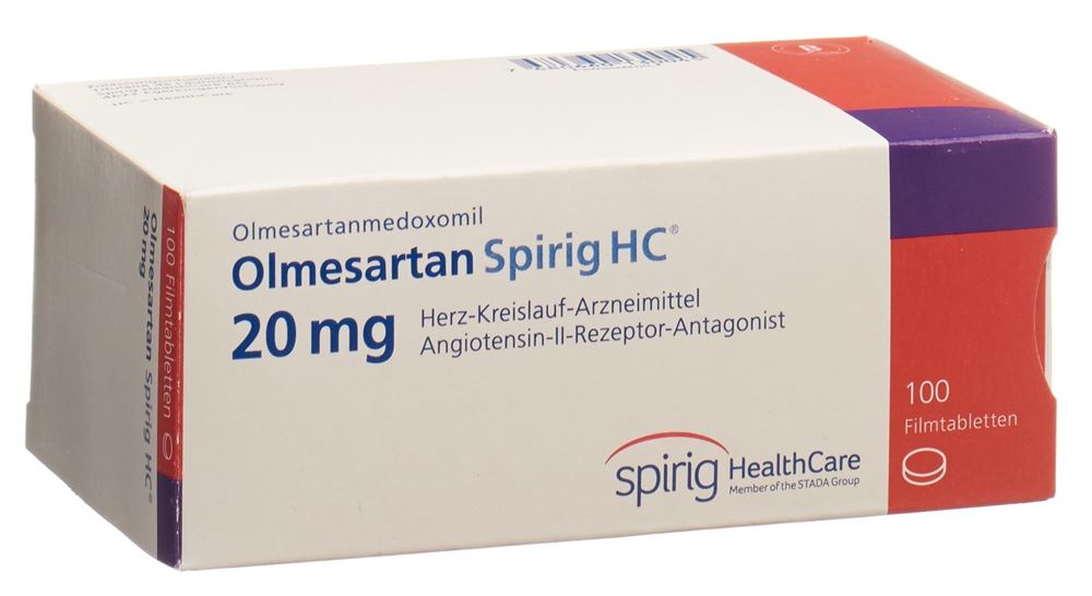 OLMESARTAN Spirig HC cpr pell 20 mg 100 pce