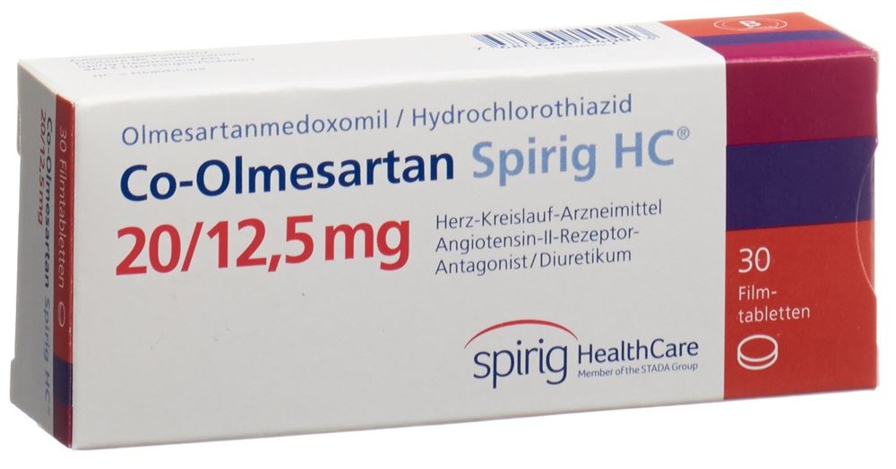 Co-Olmesartan Spirig HC 20 mg/12,5 mg, Filmtabletten