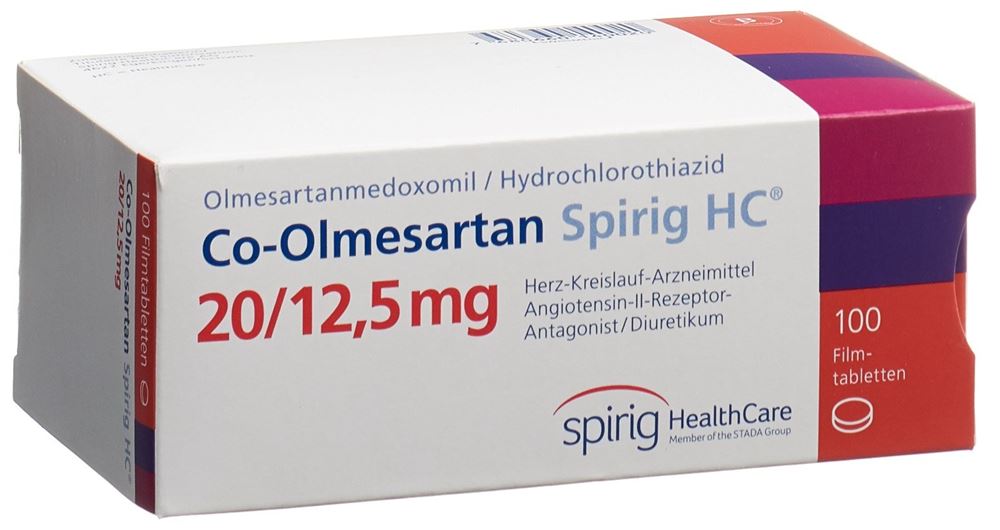 Co-Olmesartan Spirig HC 20 mg/12,5 mg, Filmtabletten