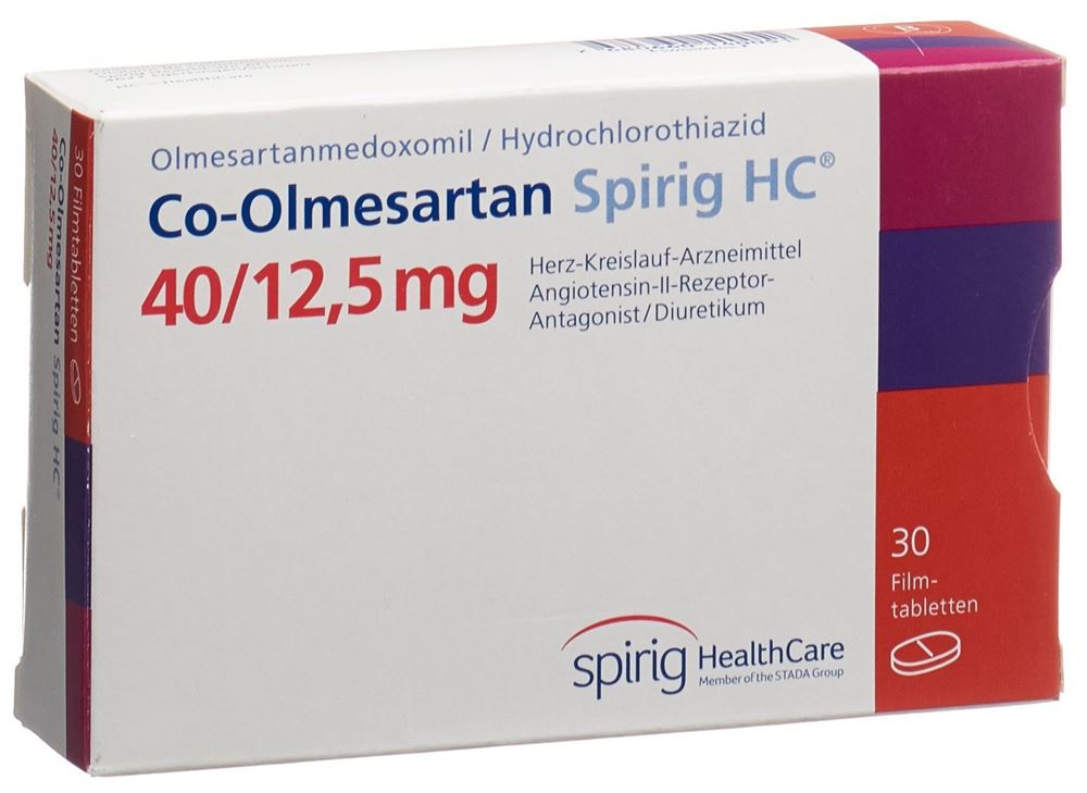 Co-Olmesartan Spirig HC 40 mg/12,5 mg, Filmtabletten