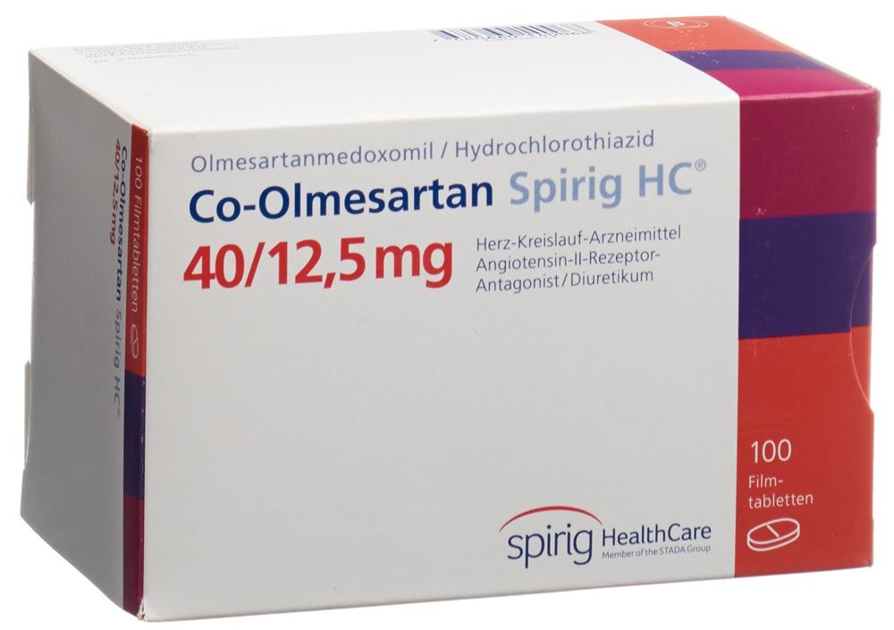 CO-OLMESARTAN Spirig HC cpr pell 40/12.5mg 100 pce