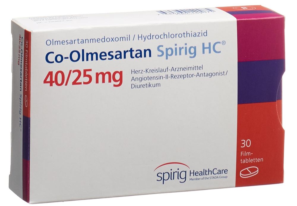 CO-OLMESARTAN Spirig HC cpr pell 40/25mg 30 pce