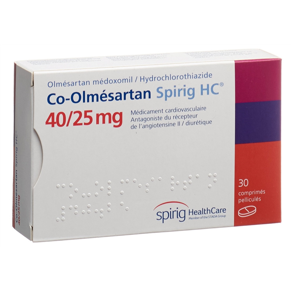 CO-OLMESARTAN Spirig HC cpr pell 40/25mg 30 pce