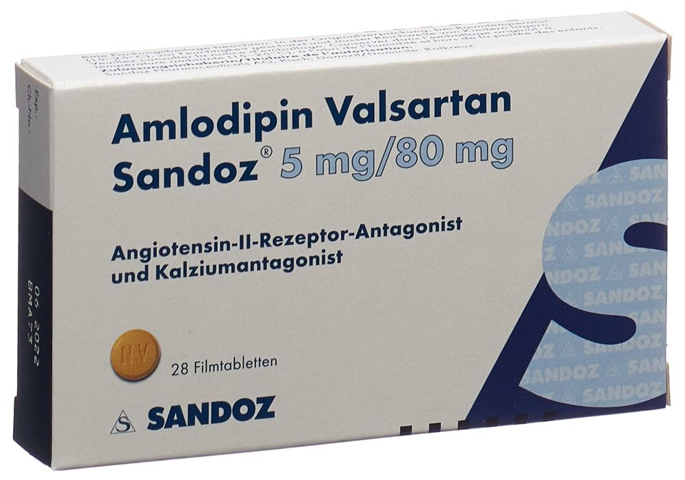 AMLODIPINE VALSARTAN Sandoz cpr pell 5/80 28 pce