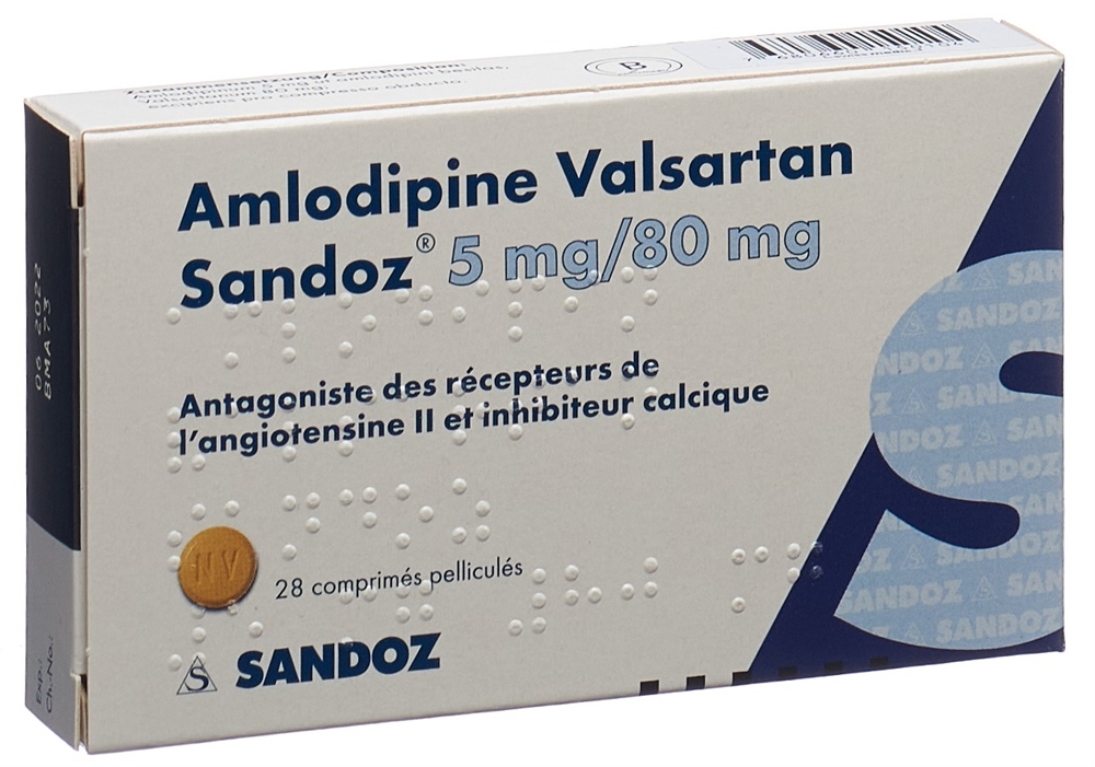 AMLODIPINE VALSARTAN Sandoz cpr pell 5/80 28 pce
