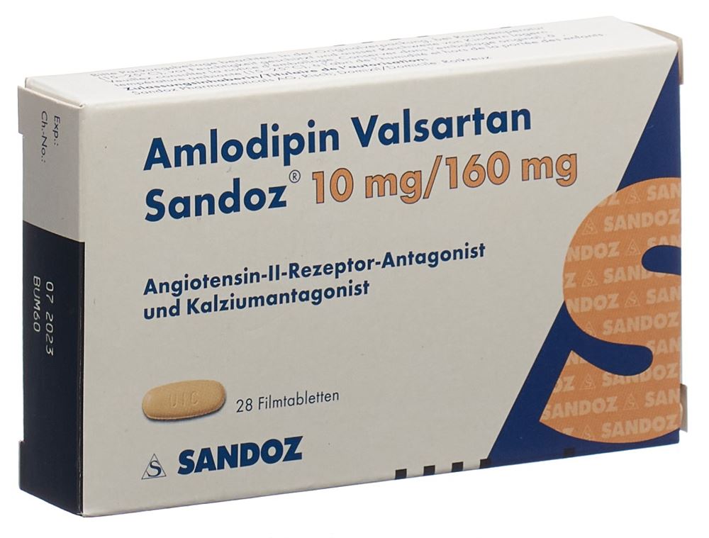 AMLODIPINE VALSARTAN Sandoz cpr pell 10/160 28 pce