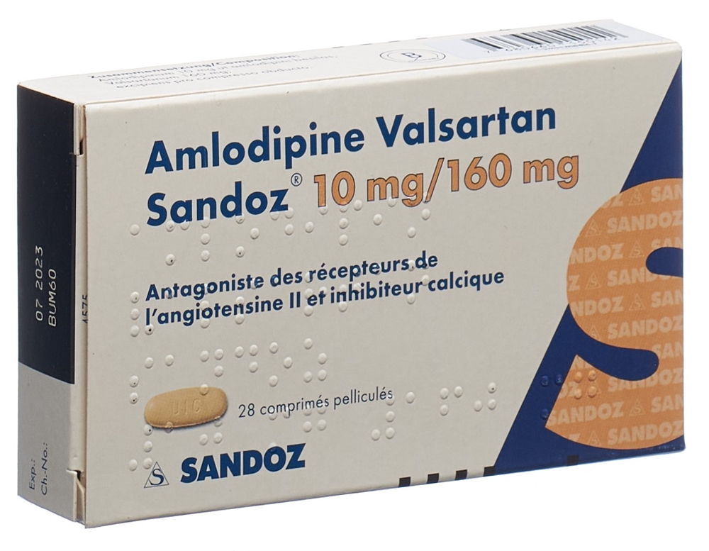 AMLODIPINE VALSARTAN Sandoz cpr pell 10/160 28 pce