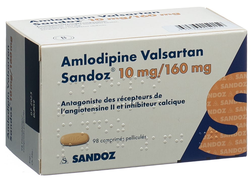 AMLODIPINE VALSARTAN Sandoz cpr pell 10/160 98 pce