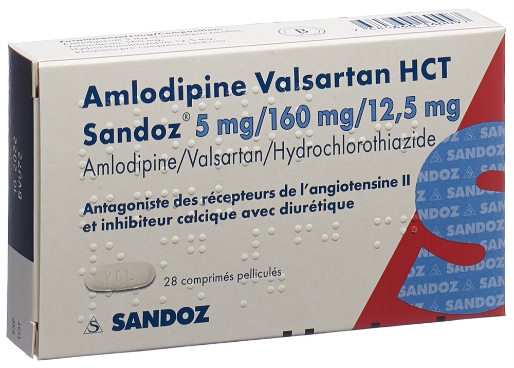 AMLODIPINE VALSARTAN HCT Sandoz 5/160/12.5 28 pce