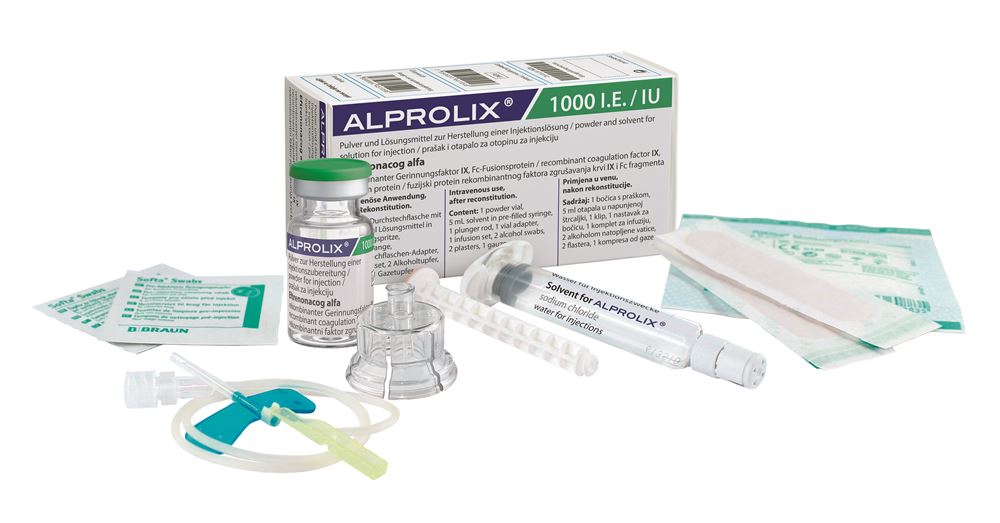 ALPROLIX subst sèche 1000 UI cum solv flac