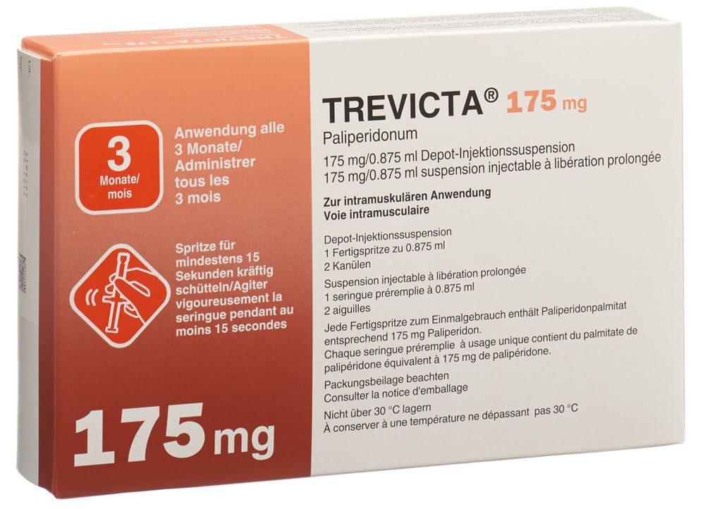 Trevicta 175 mg/0.875 ml, Depot-Injektionssuspension in einer Fertigspritze