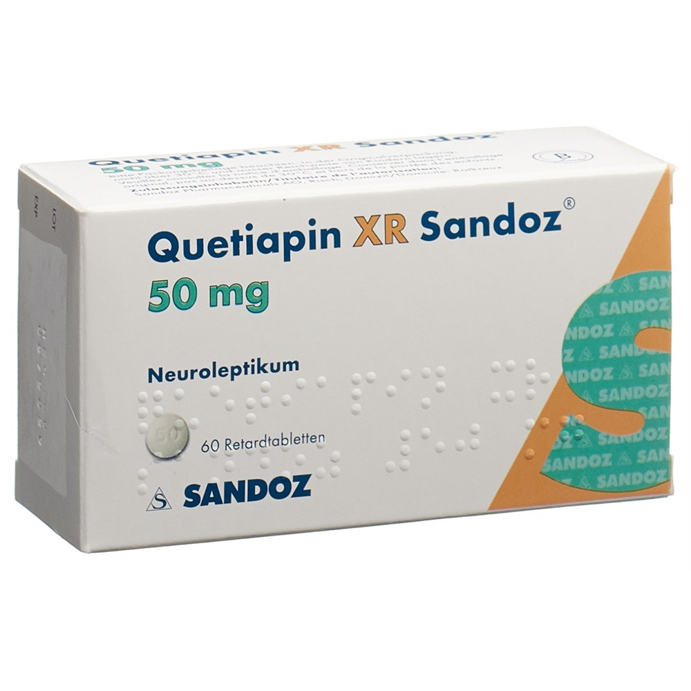 QUETIAPINE XR Sandoz cpr ret 50 mg 60 pce