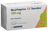 Quetiapin XR Sandoz 150mg, Retardtabletten
