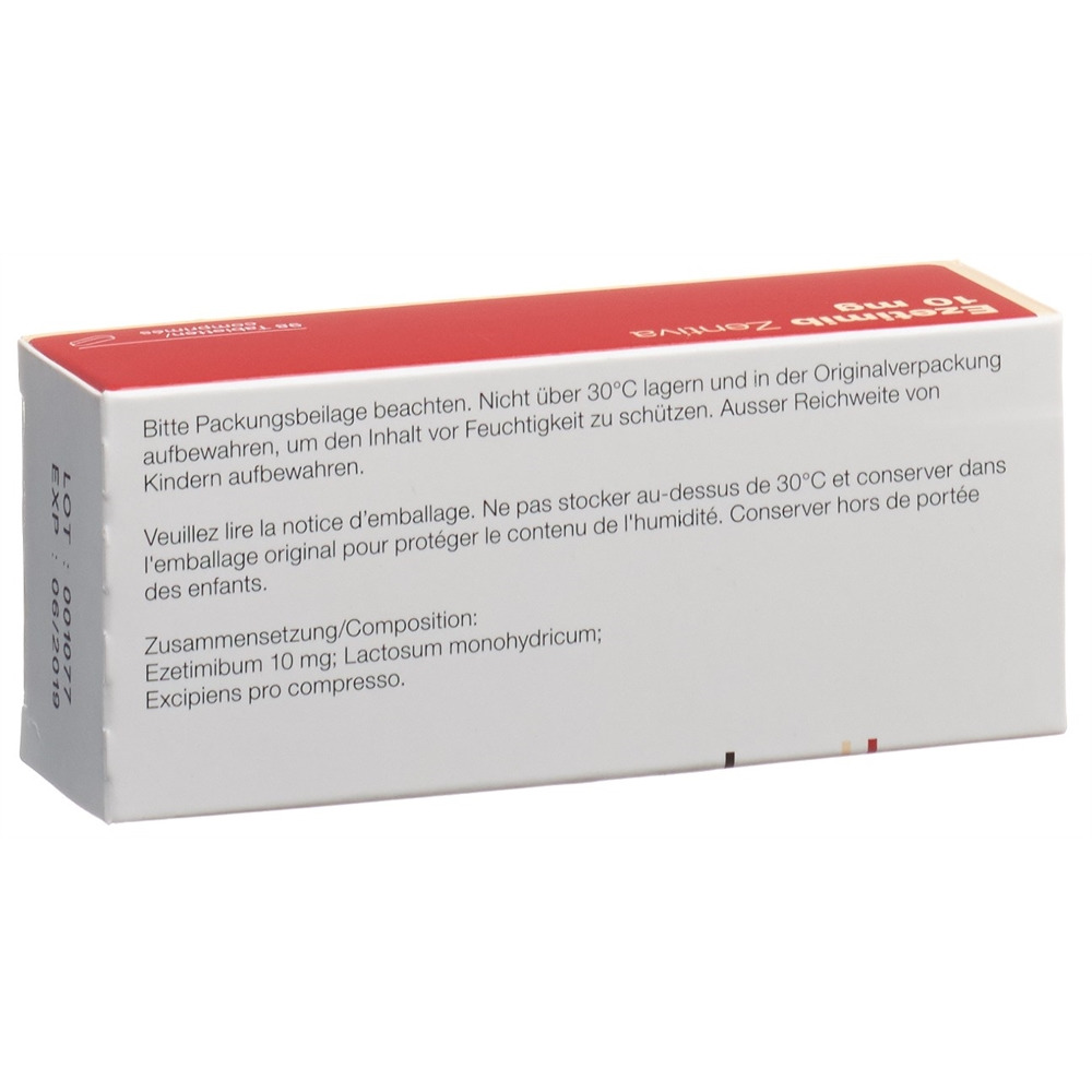 Ezetimib Zentiva 10mg, Tabletten