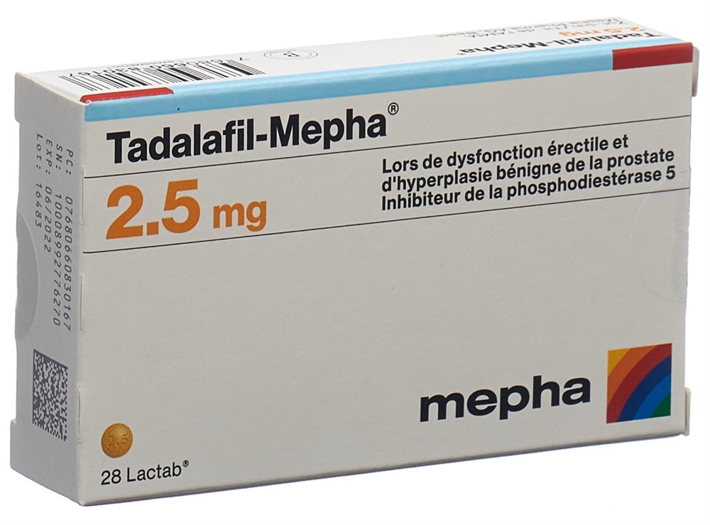Tadalafil-Mepha 2.5 mg, Filmtabletten