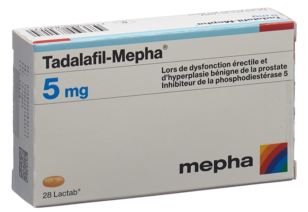 TADALAFIL Mepha cpr pell 5 mg 28 pce