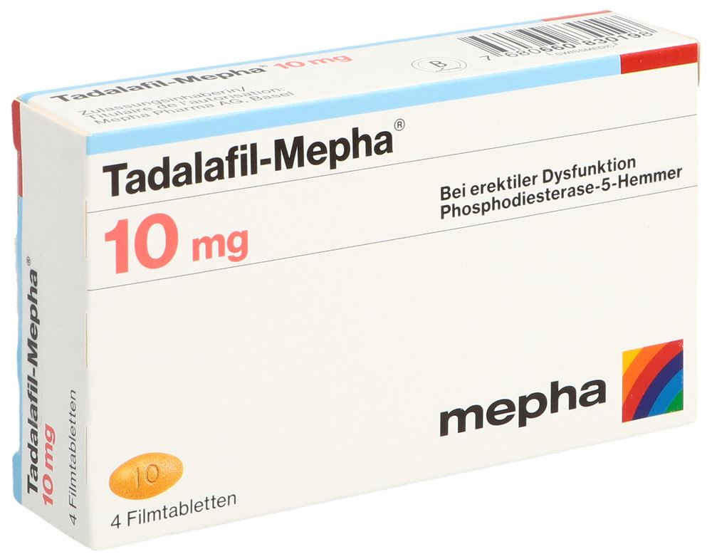 Tadalafil-Mepha 10 mg, Filmtabletten