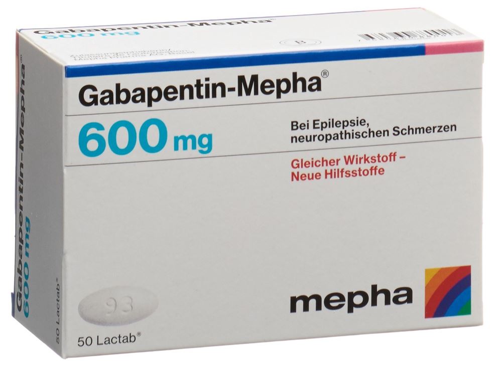 GABAPENTIN Mepha Lactab 600 mg 50 pce