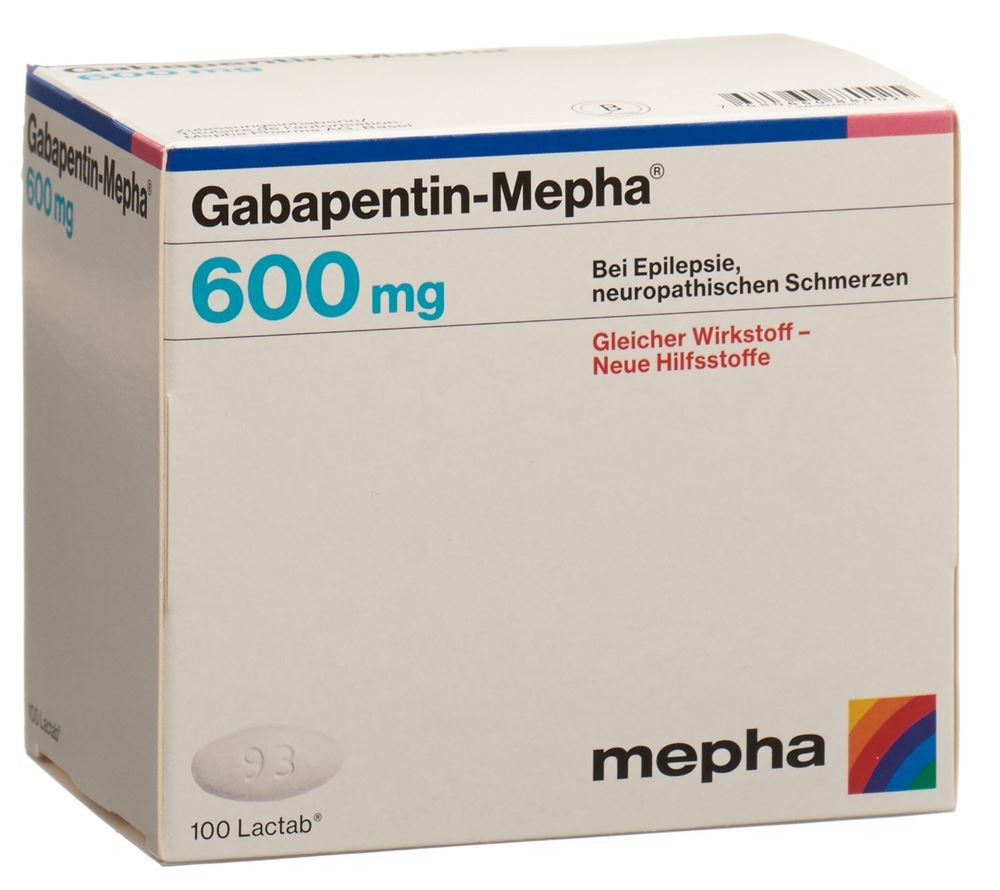 Gabapentin-Mepha 600mg, Filmtabletten