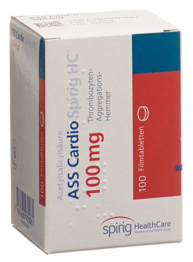 ASS Cardio Spirig HC 100 mg, Filmtabletten