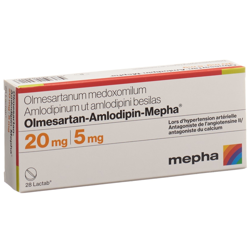 OLMESARTAN-AMLODIPIN Mepha cpr pell 20/5mg 28 pce