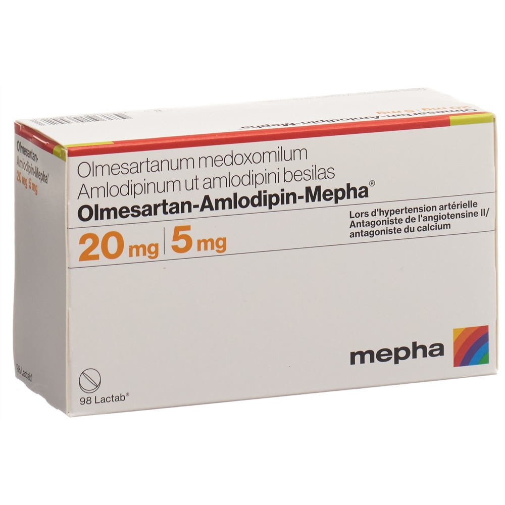 OLMESARTAN-AMLODIPIN Mepha cpr pell 20/5mg 98 pce