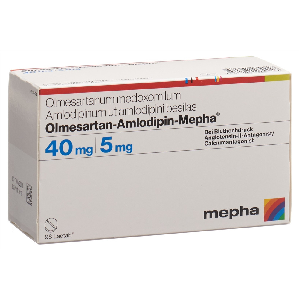 OLMESARTAN-AMLODIPIN Mepha cpr pell 40/5mg 98 pce
