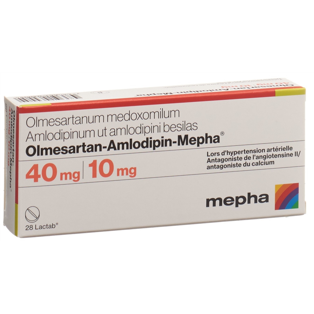 Olmesartan-Amlodipin-Mepha 40 mg/10 mg, Filmtabletten