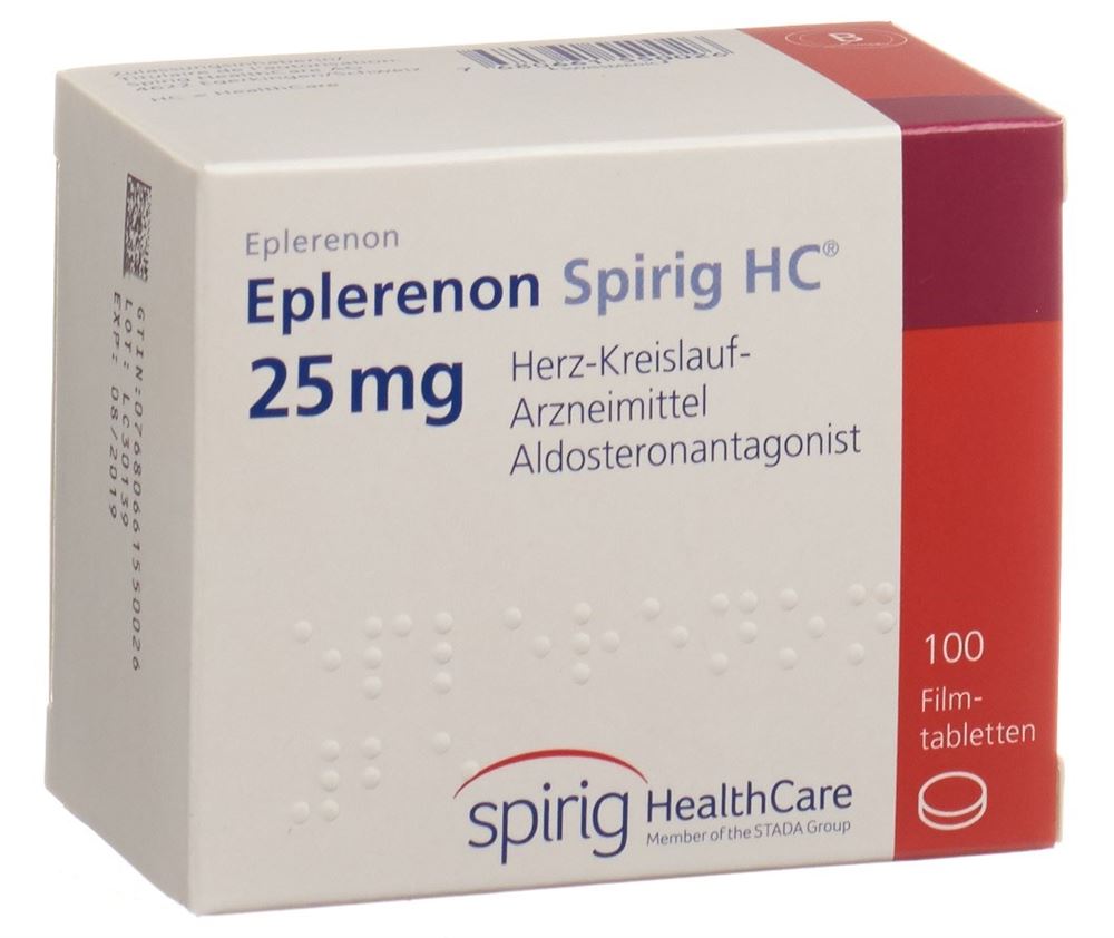 EPLERENON Spirig HC cpr pellic 25 mg 100 pce