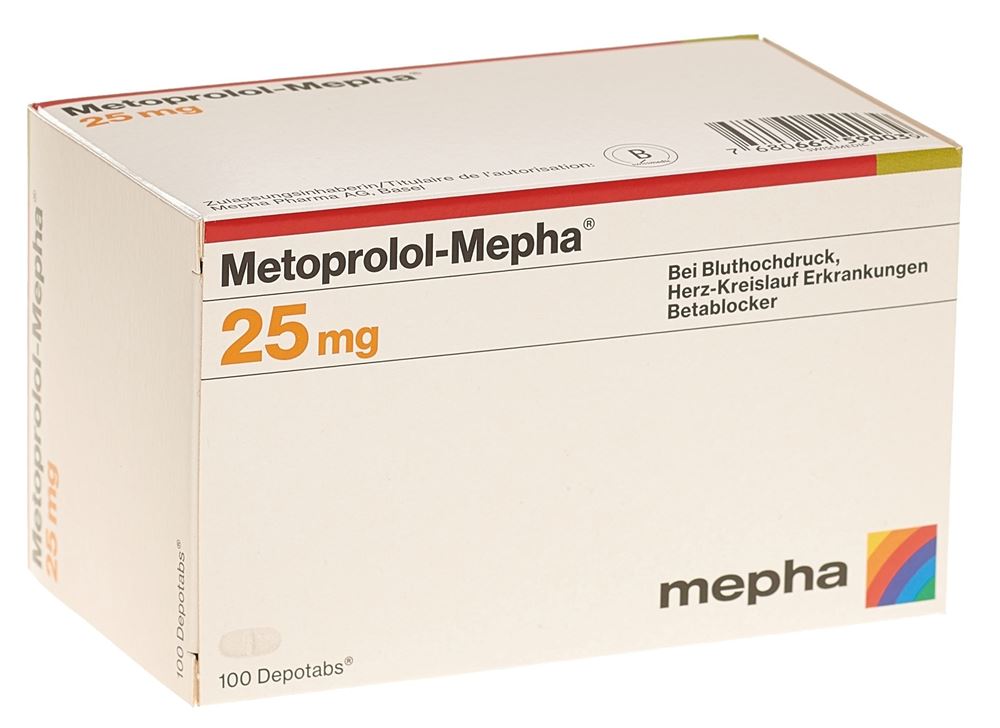 METOPROLOL Mepha depotabs 25 mg 100 pce