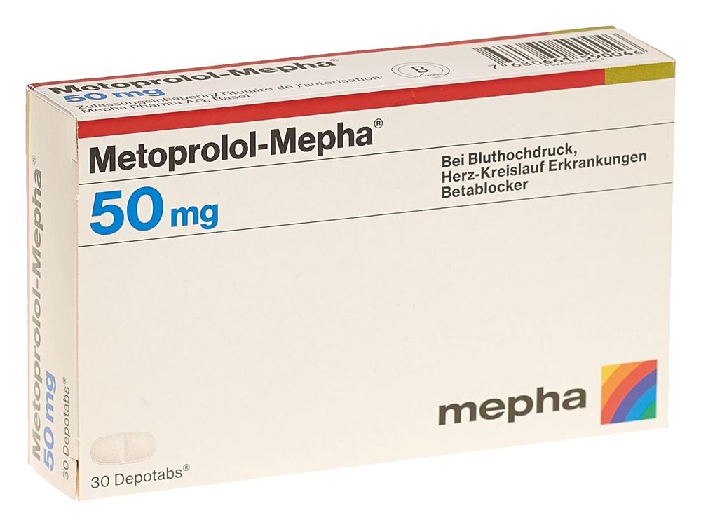 METOPROLOL Mepha depotabs 50 mg 30 pce