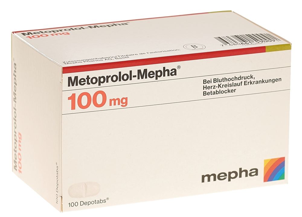 Metoprolol-Mepha 100 mg, Depotabs